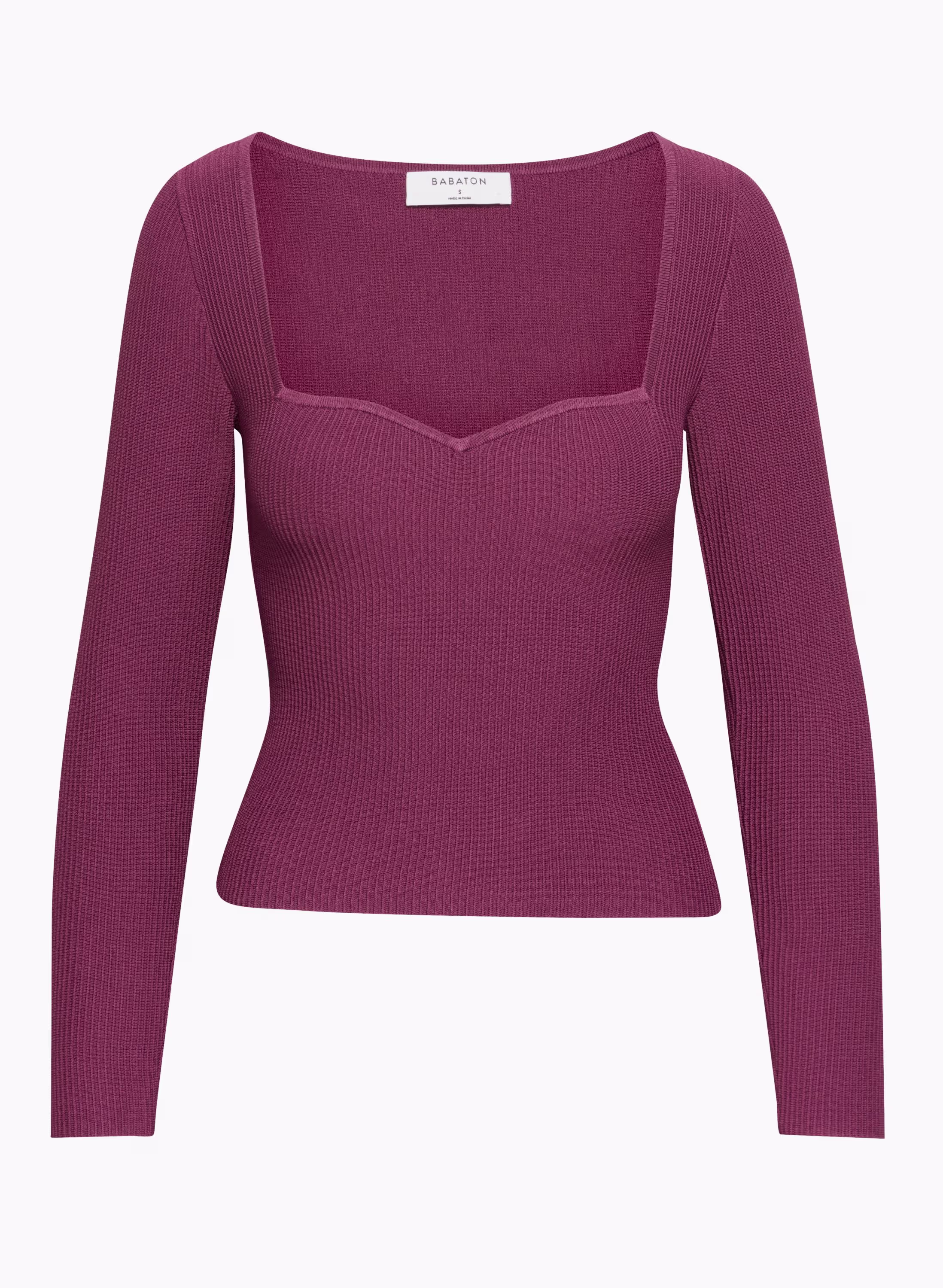 SCULPT KNIT SWEETHEART LONGSLEEVE by BABATON
