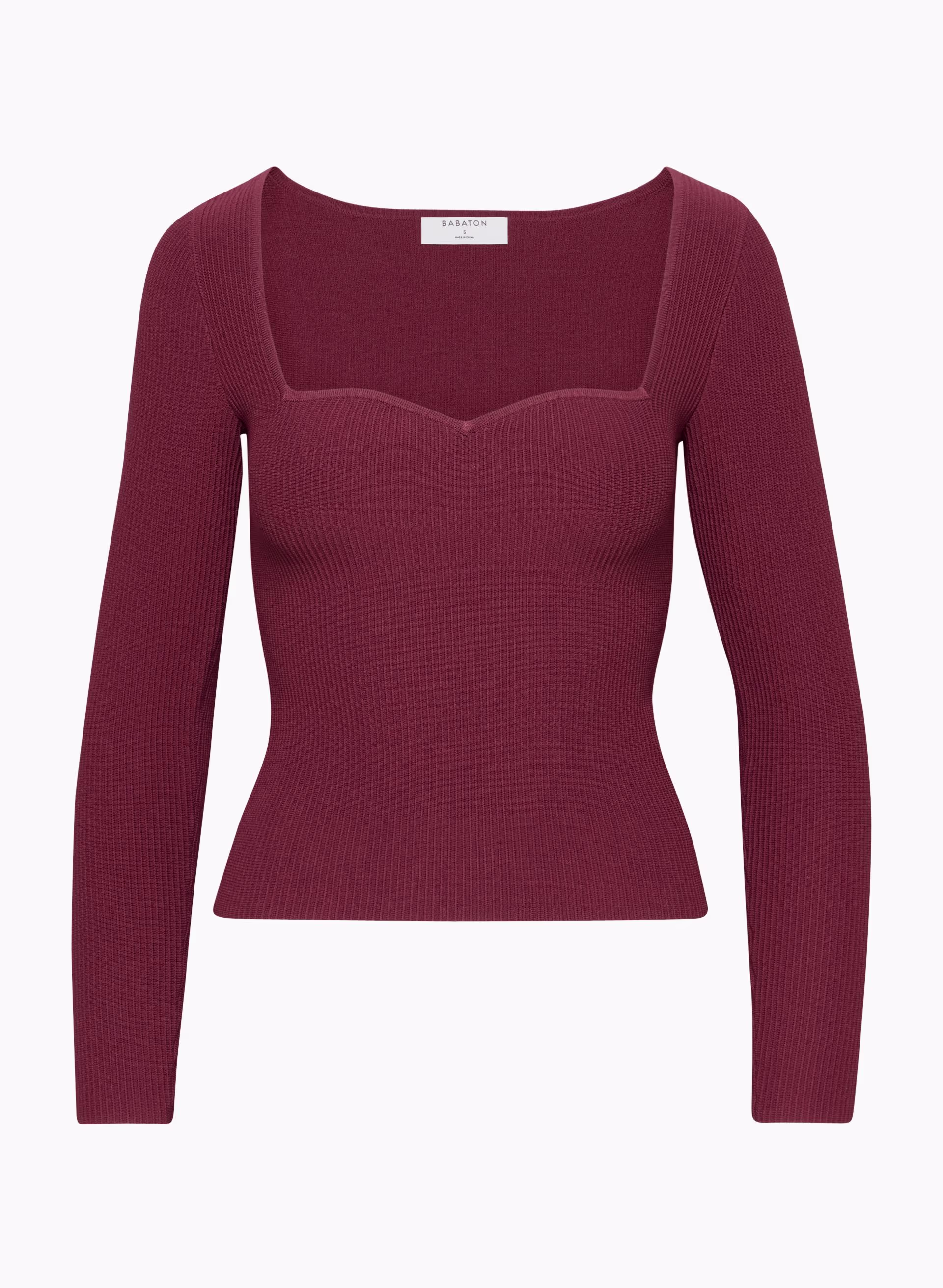 SCULPT KNIT SWEETHEART LONGSLEEVE by BABATON