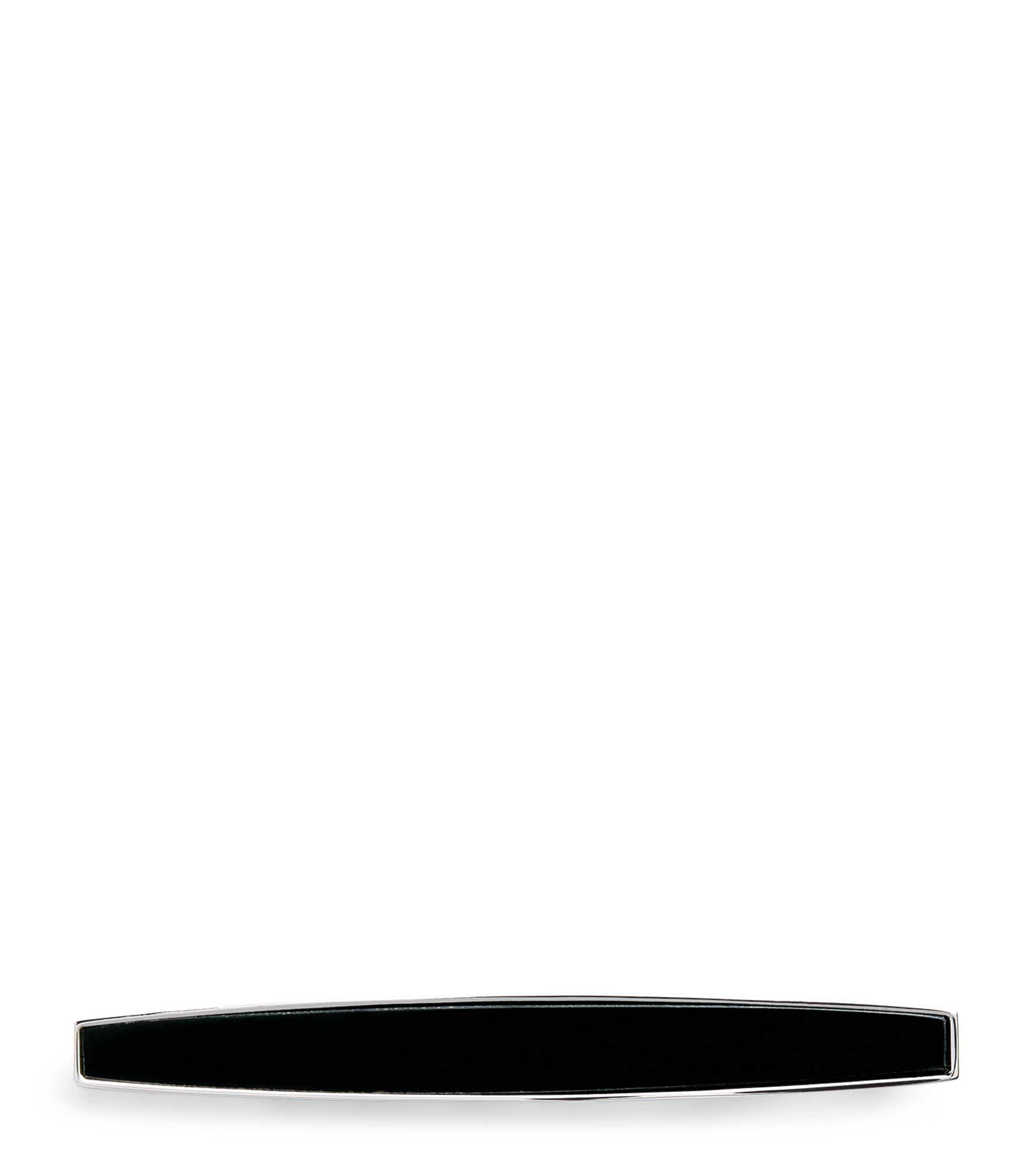 Babette Wasserman Rhodium-Plated Deco Tie Bar Cufflinks by BABETTE WASSERMAN