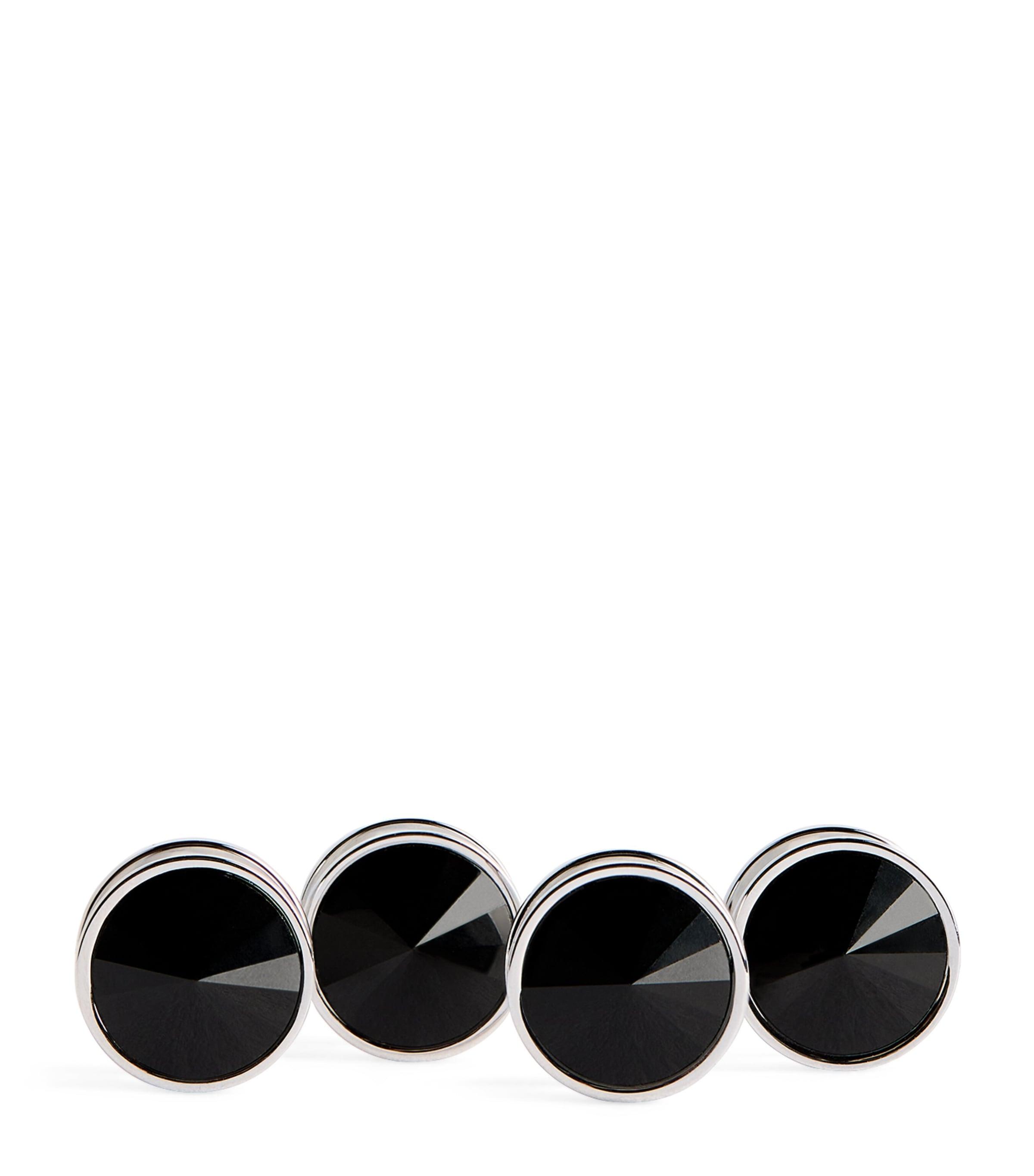 Babette Wasserman Rhodium-Plated Galileo Stud Cufflinks by BABETTE WASSERMAN