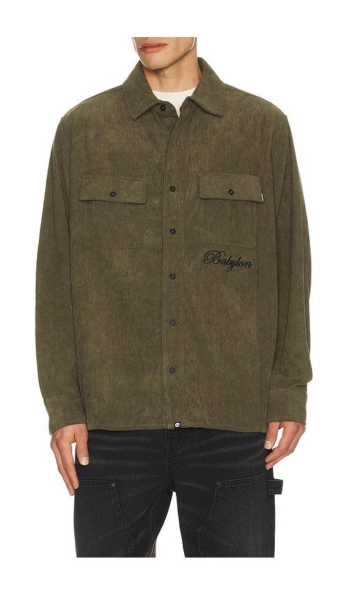 Babylon Corduroy Shirt in Olive by BABYLON