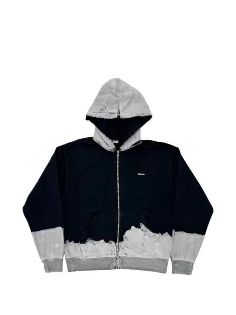 bleached-effect distressed hoodie by BABYLON LA