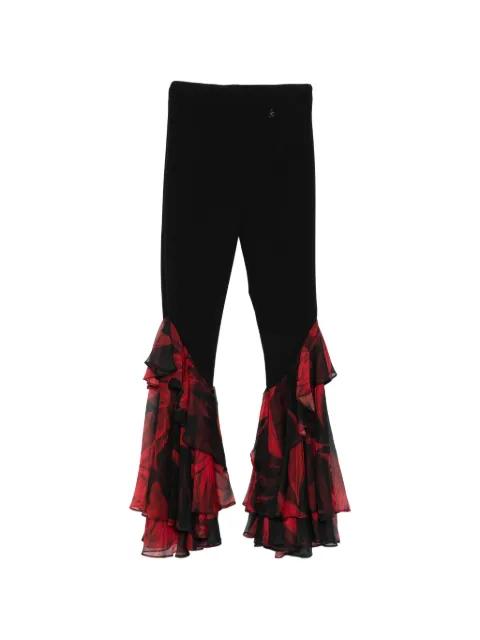 ruffled flared trousers by BABYLONE PARIS