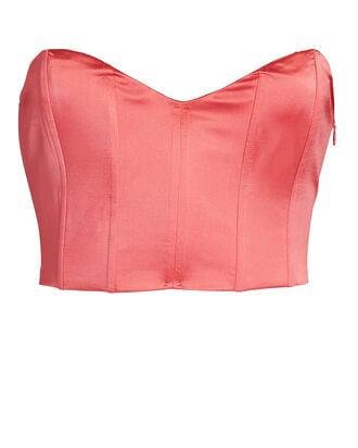 Chrissie Silk Charmeuse Bustier Top by BACKGROUNDE NYC