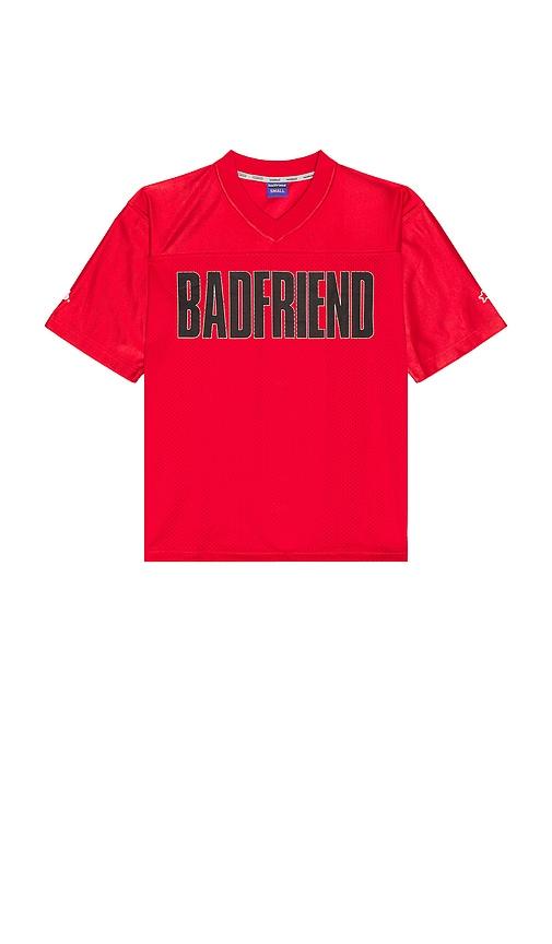 Badfriend Big Logo Football Jersey in Red by BADFRIEND