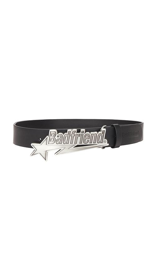 Badfriend Star Logo Belt in Black by BADFRIEND