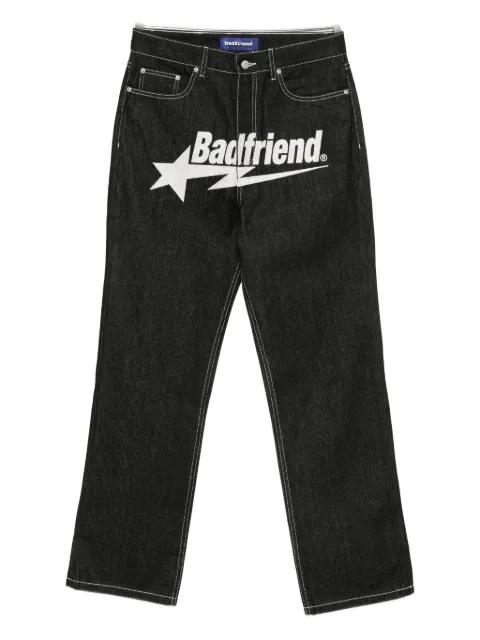 logo-detail five-pocket jeans by BADFRIEND