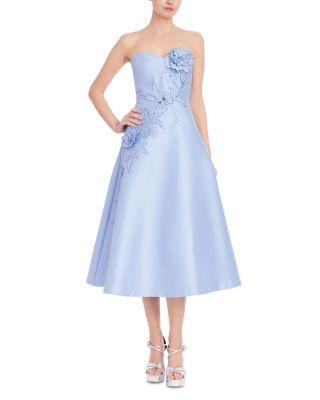 Appliqu&eacute;d Embroidered Strapless Dress - Exclusive by BADGLEY MISCHKA