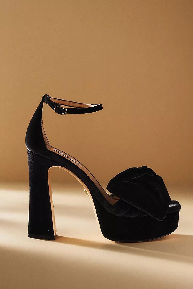 Badgley Mischka Alora Velvet Platform Heels by BADGLEY MISCHKA