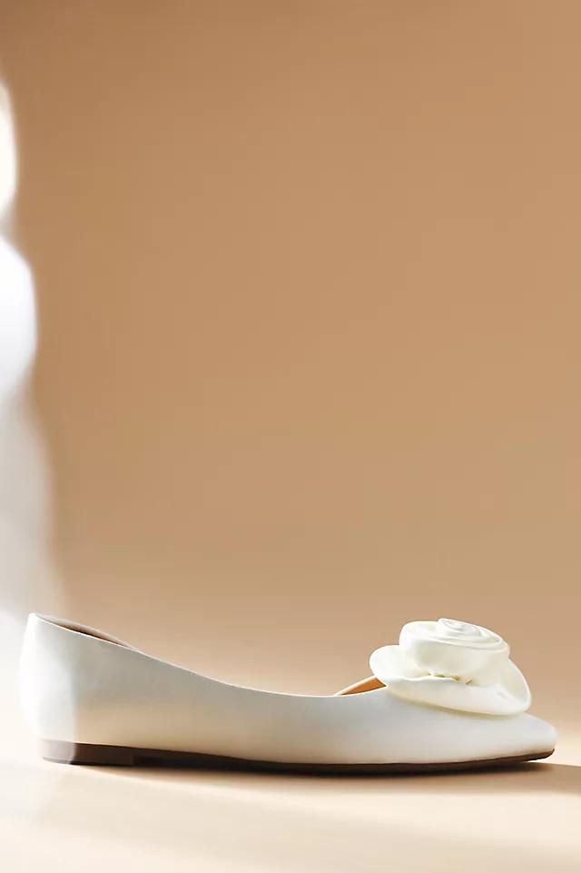 Badgley Mischka Jana Satin D'Orsay Rosette Flats by BADGLEY MISCHKA Badgley Mischka Jana Satin D'Orsay Rosette Flats by BADGLEY MISCHKA