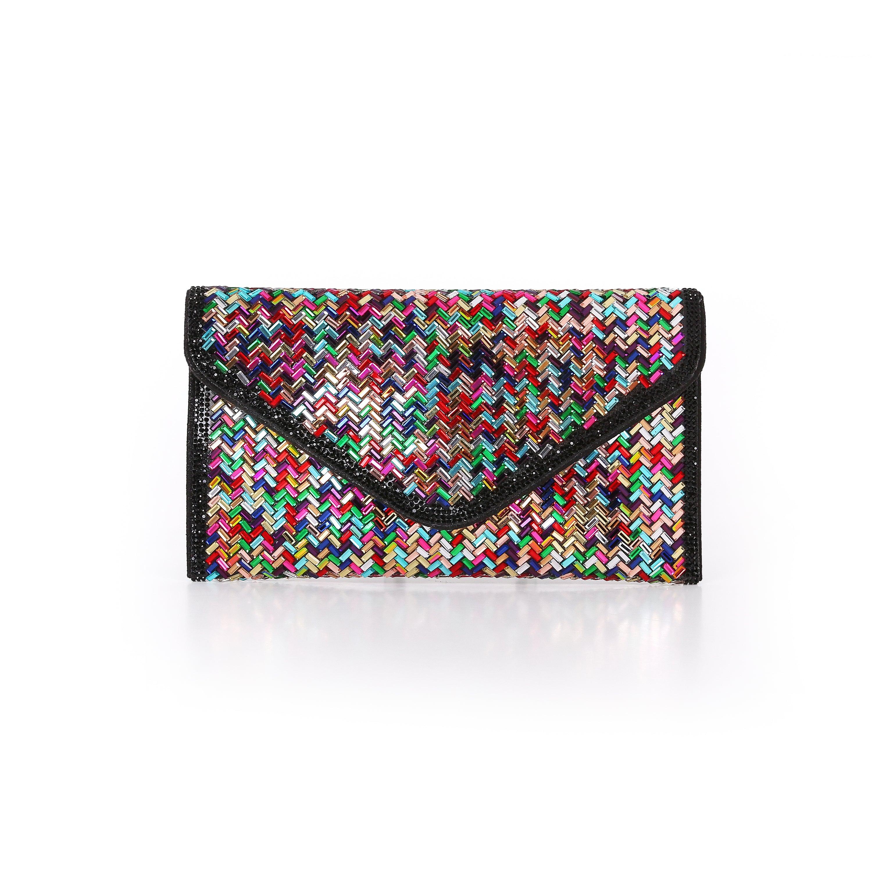 Bibi Slim Crystal Envelope Clutch by BADGLEY MISCHKA