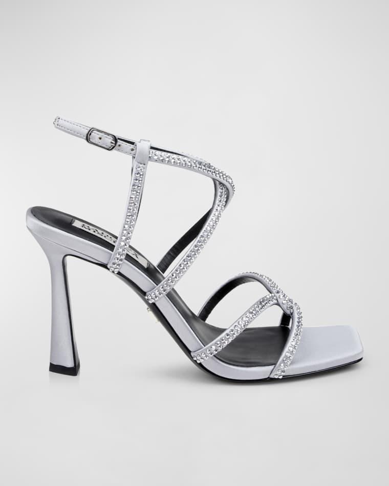 Brooke Strass Silk Strappy Sandals by BADGLEY MISCHKA