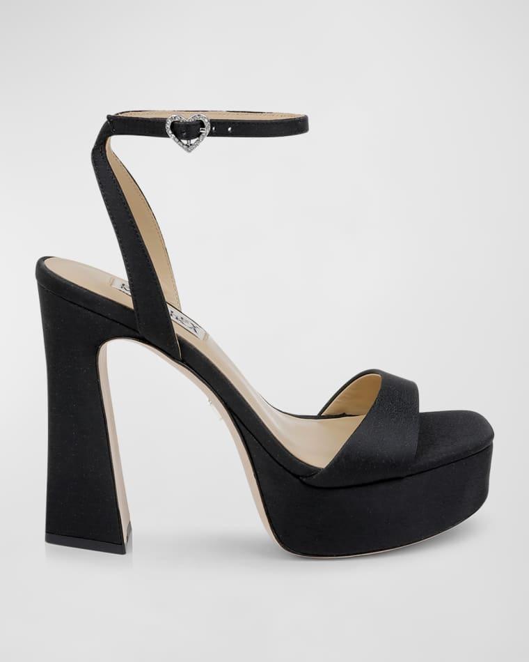 Caia Crystal Heart Platform Sandals by BADGLEY MISCHKA Caia Crystal Heart Platform Sandals by BADGLEY MISCHKA
