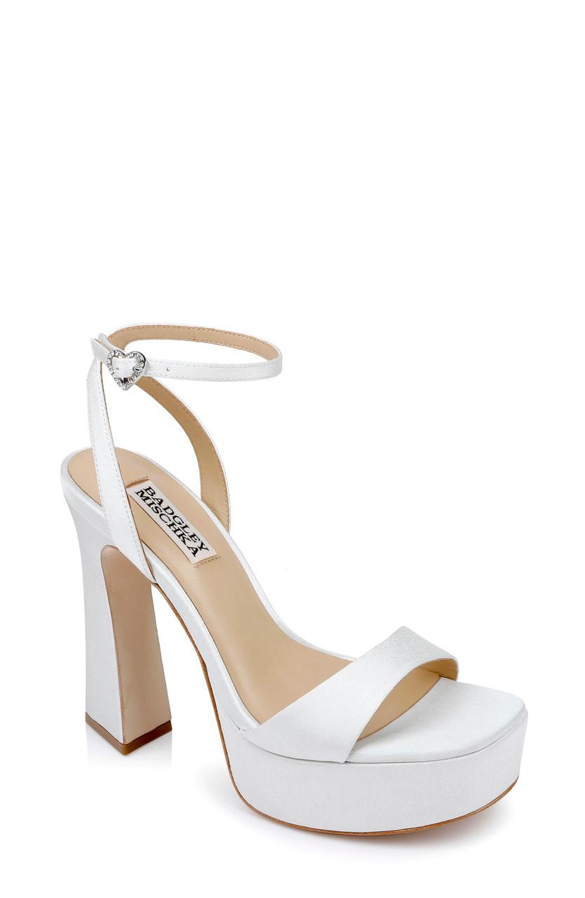 Caia Platform Sandal with Heart-Shaped Buckle by BADGLEY MISCHKA Caia Platform Sandal with Heart-Shaped Buckle by BADGLEY MISCHKA