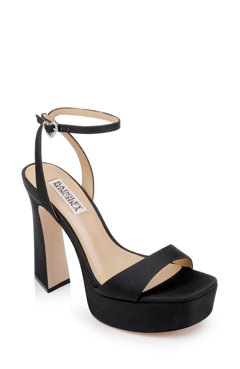 Caia Platform Sandal with Heart-Shaped Buckle by BADGLEY MISCHKA