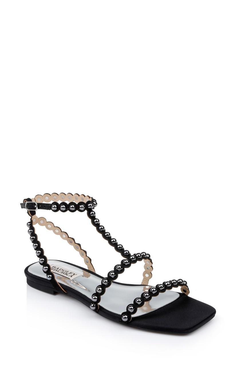 Cami Pearled Gladiator Flat Sandal by BADGLEY MISCHKA