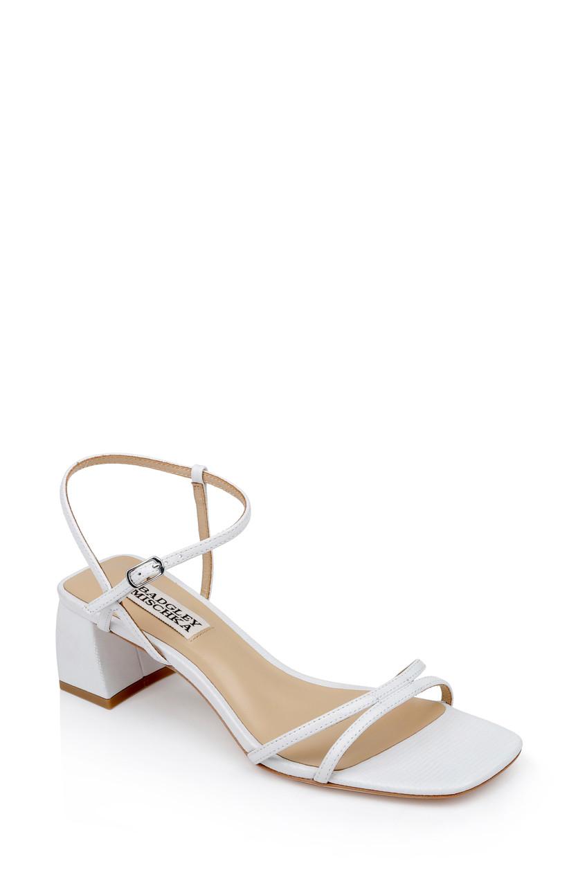 Carlota Textured Block-Heeled Sandals by BADGLEY MISCHKA Carlota Textured Block-Heeled Sandals by BADGLEY MISCHKA