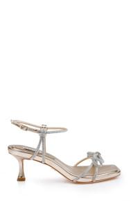 Dandelion Ankle Strap Kitten Heel Sandals by BADGLEY MISCHKA