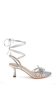 Darlyn Ankle Tie Mid Heel Sandals by BADGLEY MISCHKA
