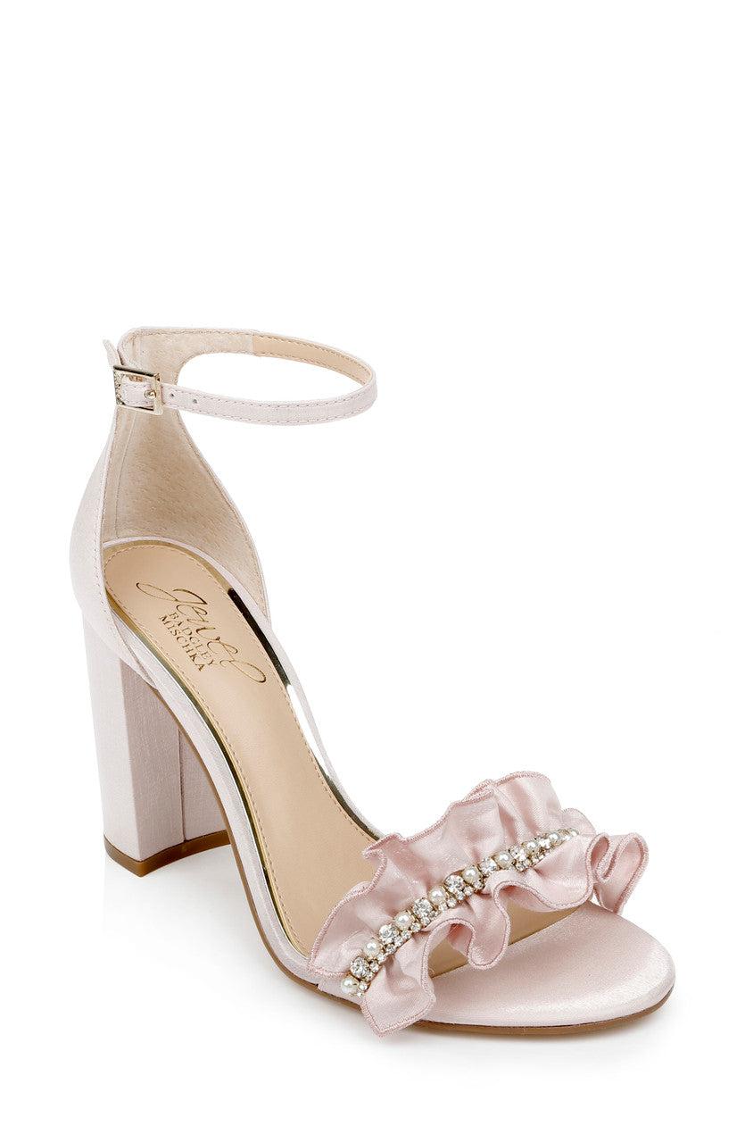 Deva Ruffle High Block Heel by BADGLEY MISCHKA
