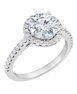 Diamond Halo Solitaire Plus Engagement Ring by BADGLEY MISCHKA