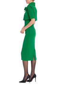 Elegant Short Sleeve Sheath with Bow Detail by BADGLEY MISCHKA