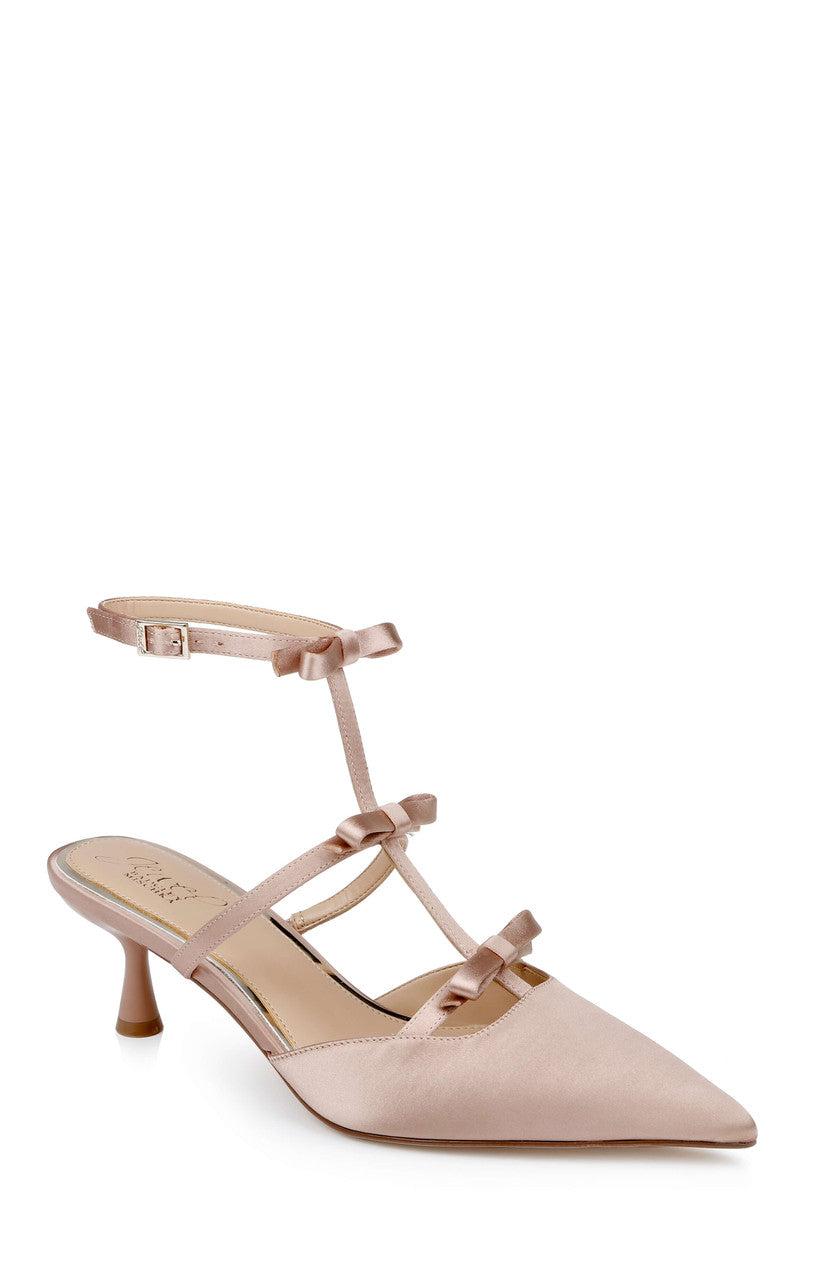 Elisabetta T-Strap Kitten Heel Pumps by BADGLEY MISCHKA