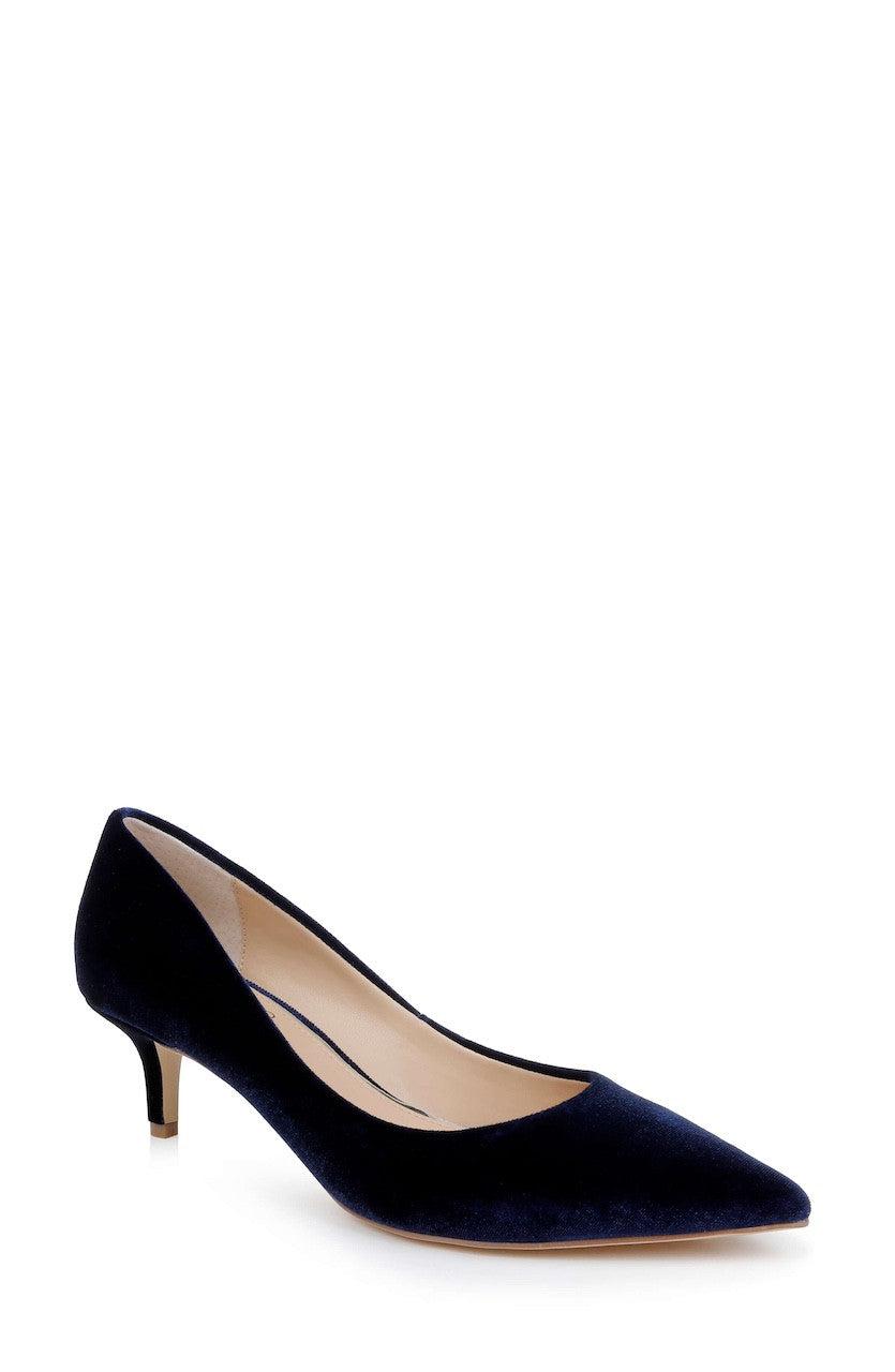 Enola Velvet Kitten Heel Pumps by BADGLEY MISCHKA