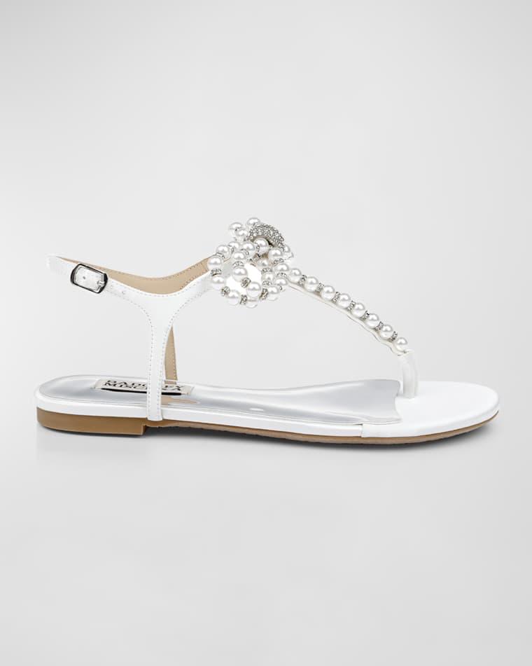 Fayth Bow Embellished Flat Sandals by BADGLEY MISCHKA