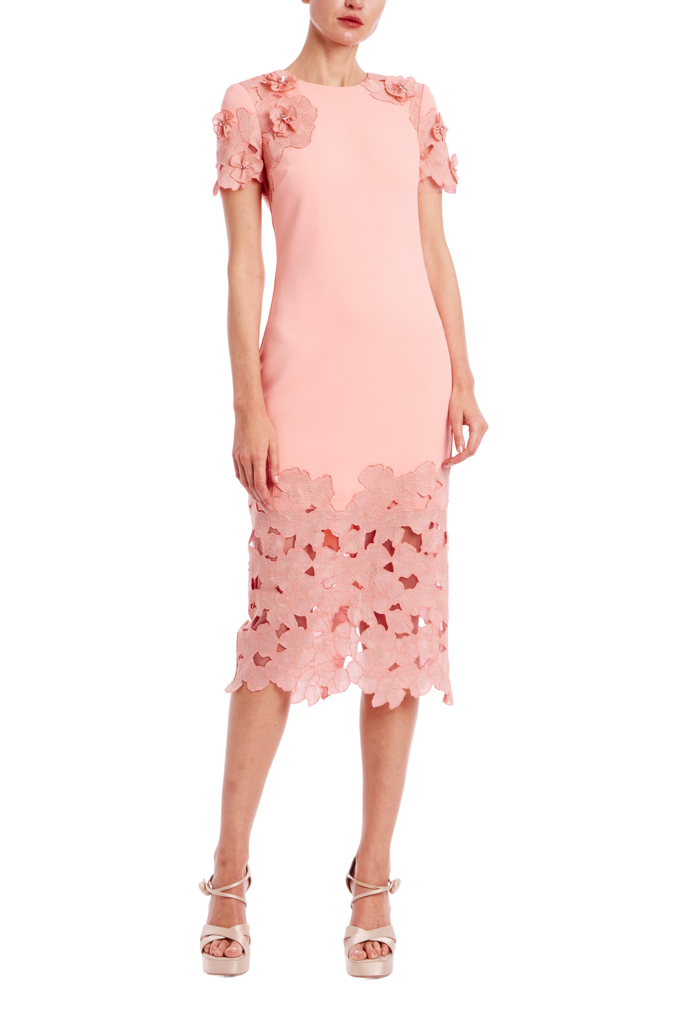 Floral Lace Sheath Dress by BADGLEY MISCHKA