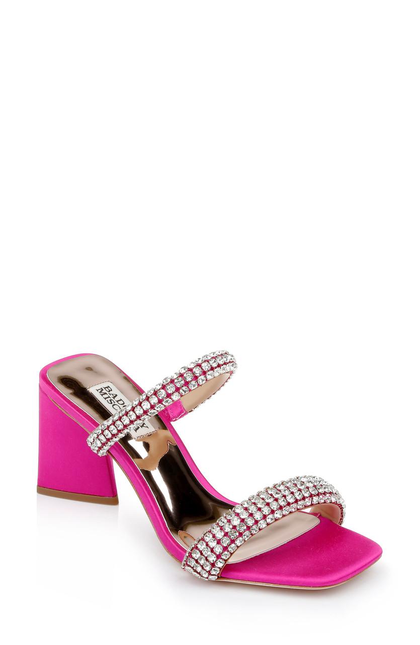 Frankie Bejeweled Block Heel Slide by BADGLEY MISCHKA