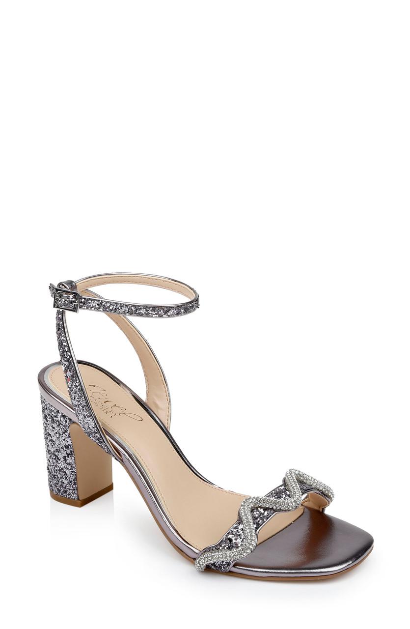 Gem Glitter Block Heel Sandal by BADGLEY MISCHKA Gem Glitter Block Heel Sandal by BADGLEY MISCHKA