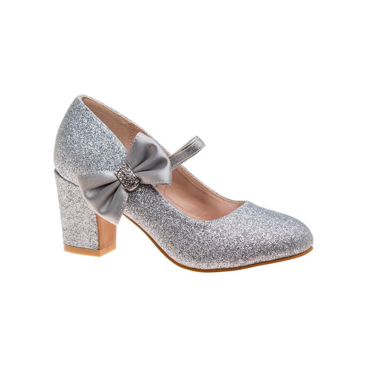 Girls' Glitter Block Heel Dress Shoes by BADGLEY MISCHKA