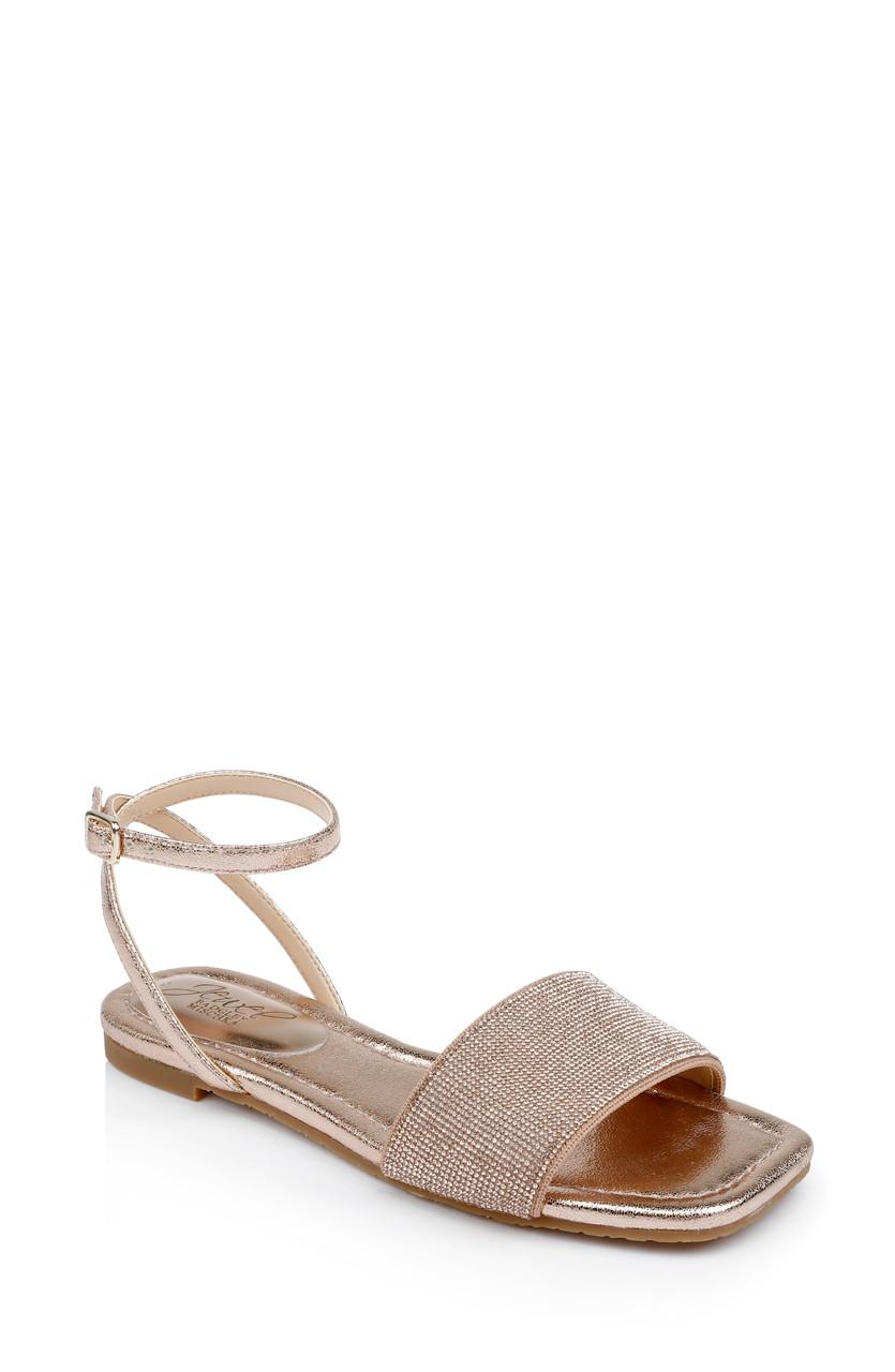 Hadley Flat Sandals with Ankle Strap by BADGLEY MISCHKA