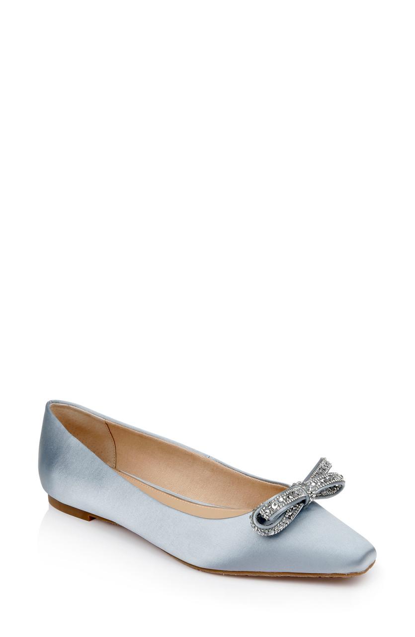 Hesther Ballerina Flats with Rhinestone Bow by BADGLEY MISCHKA
