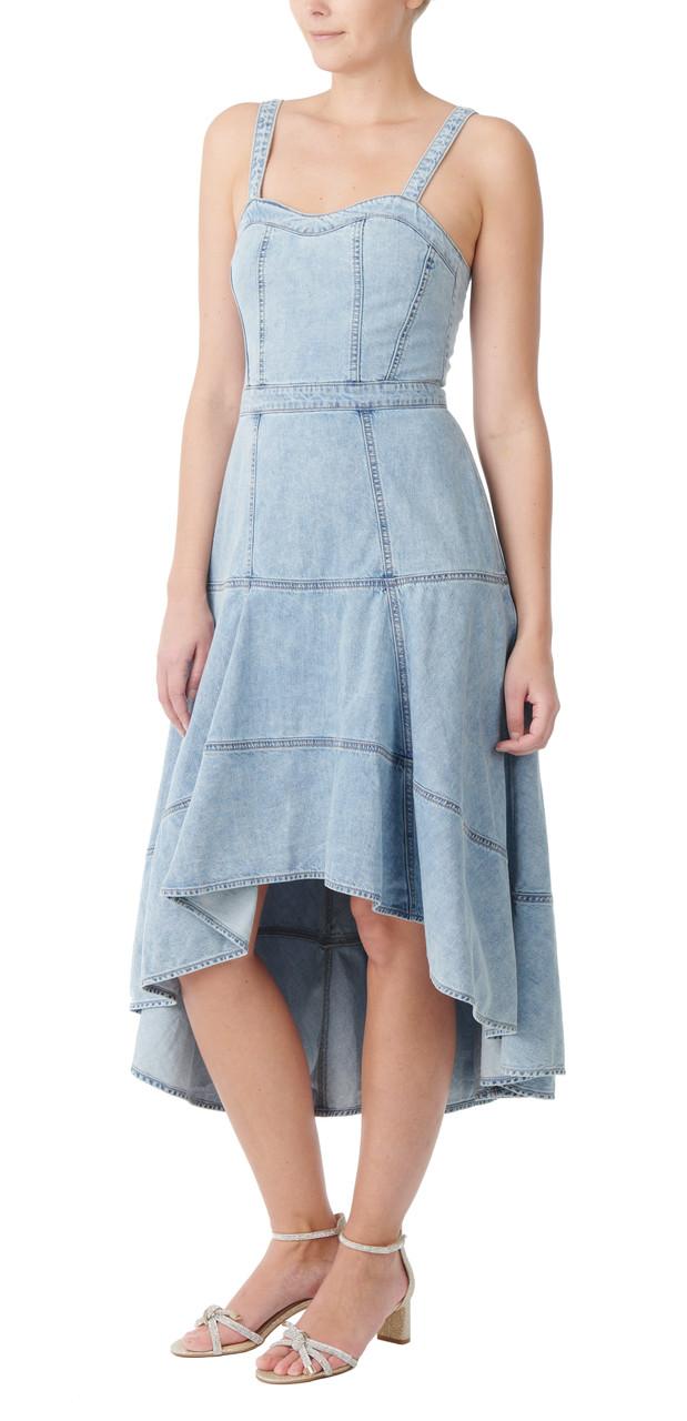 High Low Denim Dress by BADGLEY MISCHKA