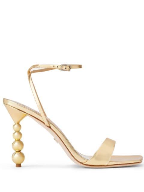 Ivette 95mm metallic-finish sandals by BADGLEY MISCHKA