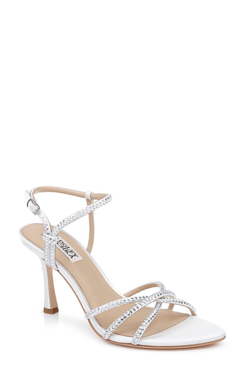 Julietta Satin Stiletto Sandals by BADGLEY MISCHKA Julietta Satin Stiletto Sandals by BADGLEY MISCHKA