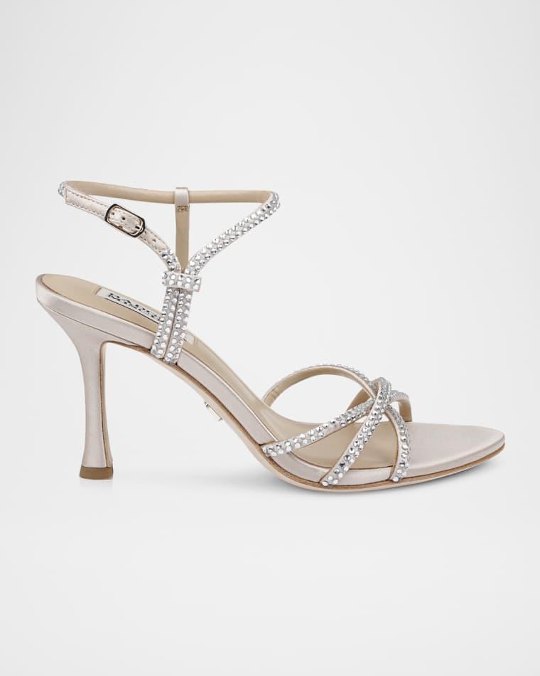 Julietta Silk Crystal Strappy Sandals by BADGLEY MISCHKA