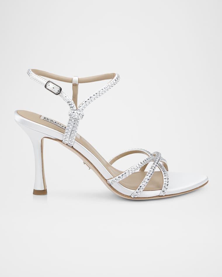 Julietta Silk Crystal Strappy Sandals by BADGLEY MISCHKA