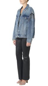 Leigh Wash Oversized Fringe Jacket by BADGLEY MISCHKA