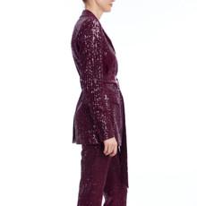 Line Sequin Notch Lapel Jacket by BADGLEY MISCHKA