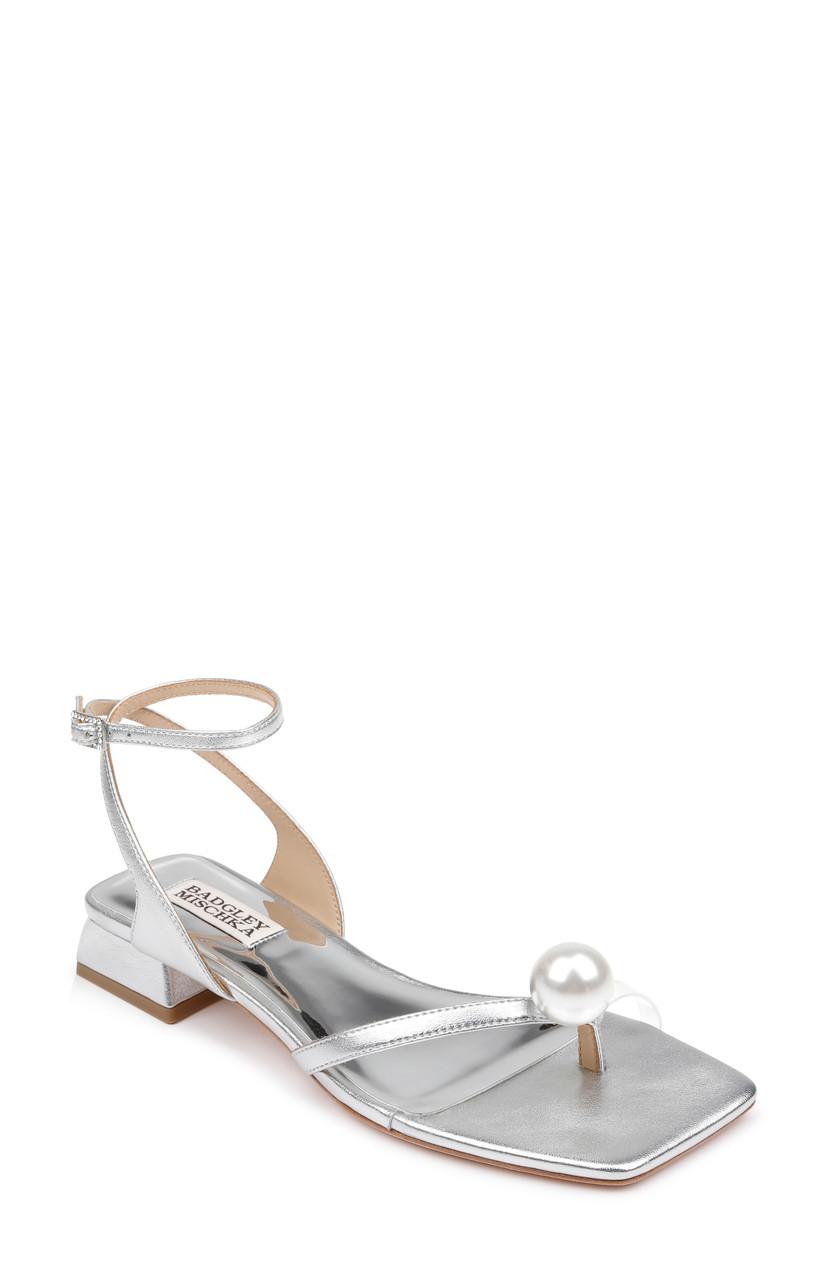 Lola Pearl Toe Sandal with Block Heel by BADGLEY MISCHKA