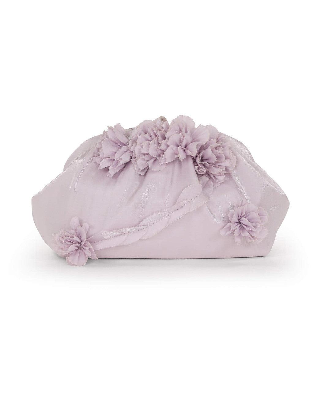 Lottie Floral Applique Pouch Clutch by BADGLEY MISCHKA