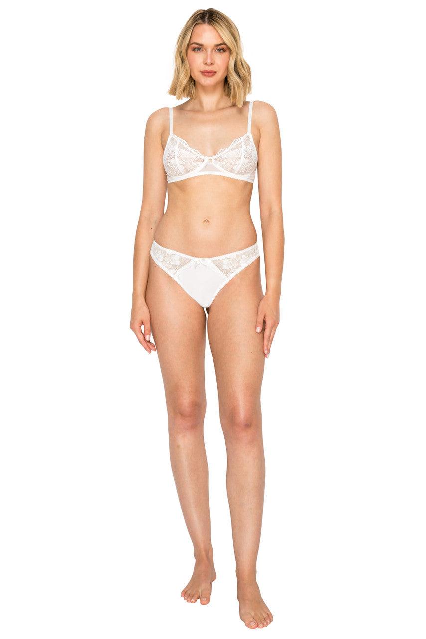 Luxe Floral Lace Thong by BADGLEY MISCHKA