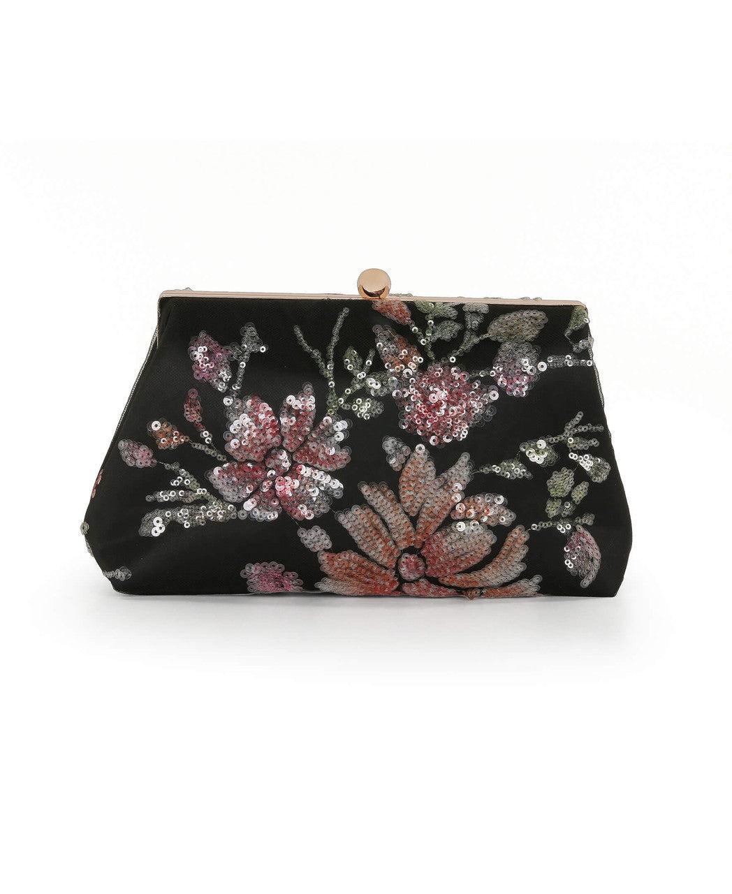 Lyric Sequin Floral Clutch by BADGLEY MISCHKA