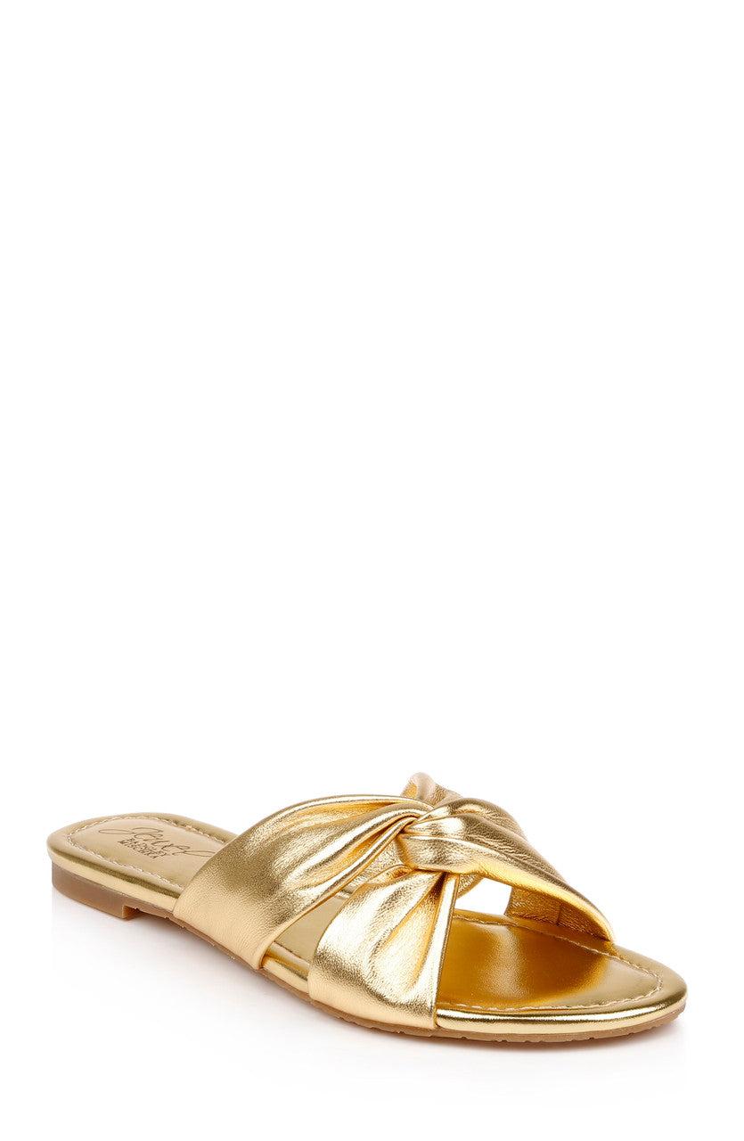 Nicolet Flat Slide Sandals by BADGLEY MISCHKA