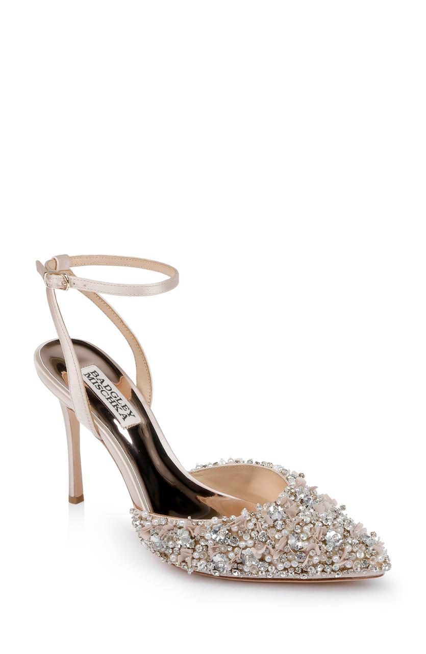 Nicolitie Crystal & Pearl Covered Stiletto by BADGLEY MISCHKA