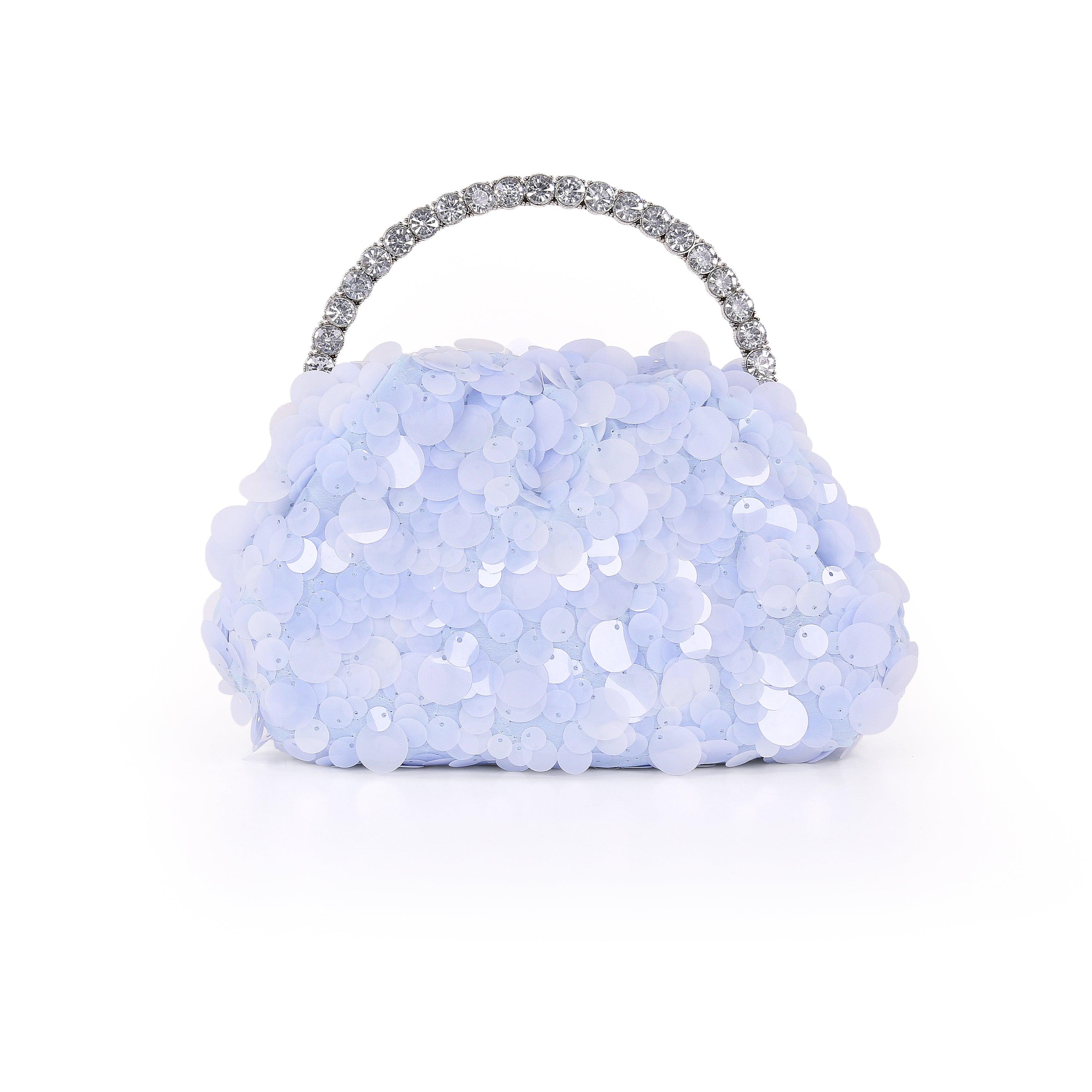 Noa Sequin Bugle Bead Pouch Clutch by BADGLEY MISCHKA