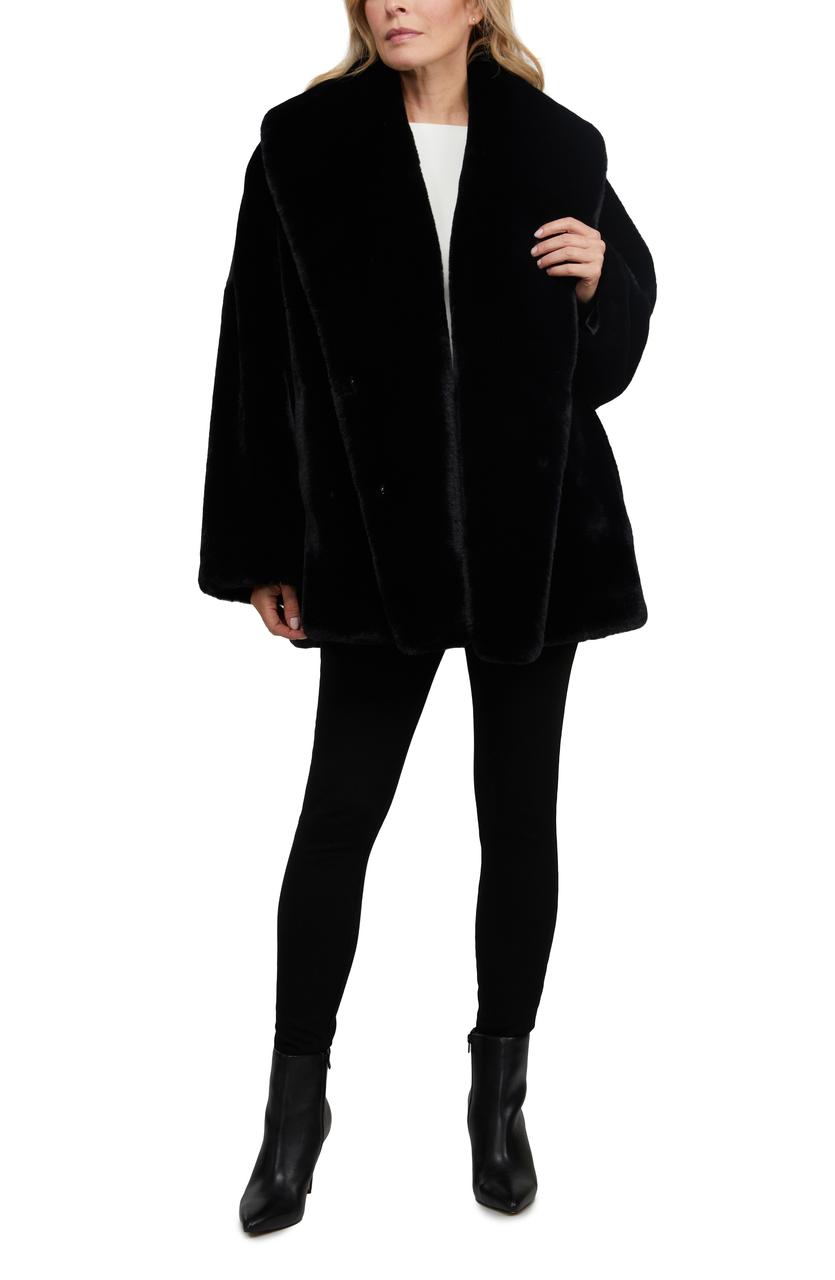 Pixie Beaver Faux Fur Coat by BADGLEY MISCHKA